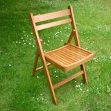 Vintage blond wood folding chair