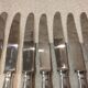12 silver plated dessert knives, Christofle Vendome, 19.7cm