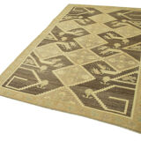 Tapis beige turc tissé à la main 148 cm x 225 cm
