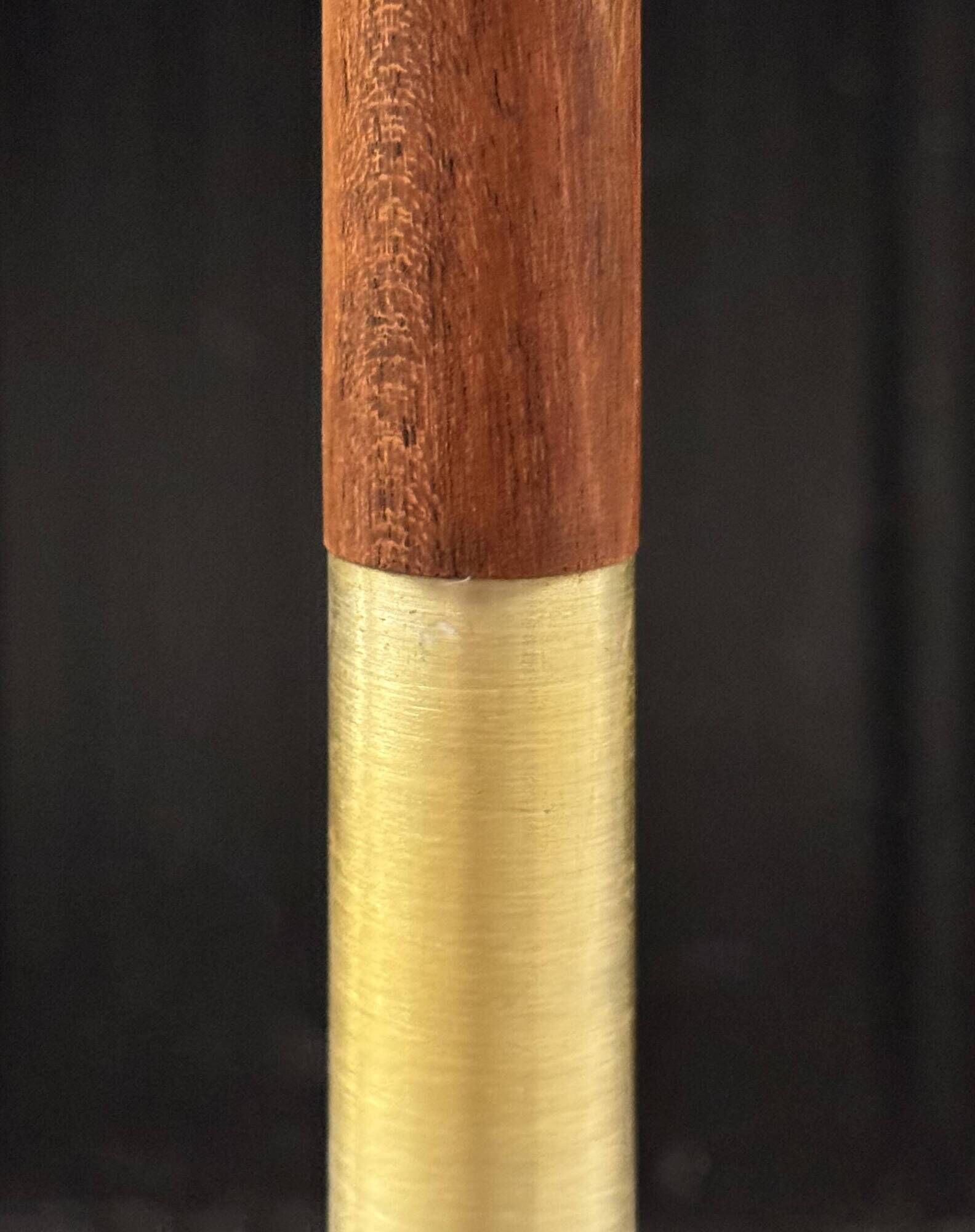 Scandinavian teak and brass floor lamp