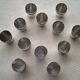 12 Silver-Plated Metal Shot Glasses