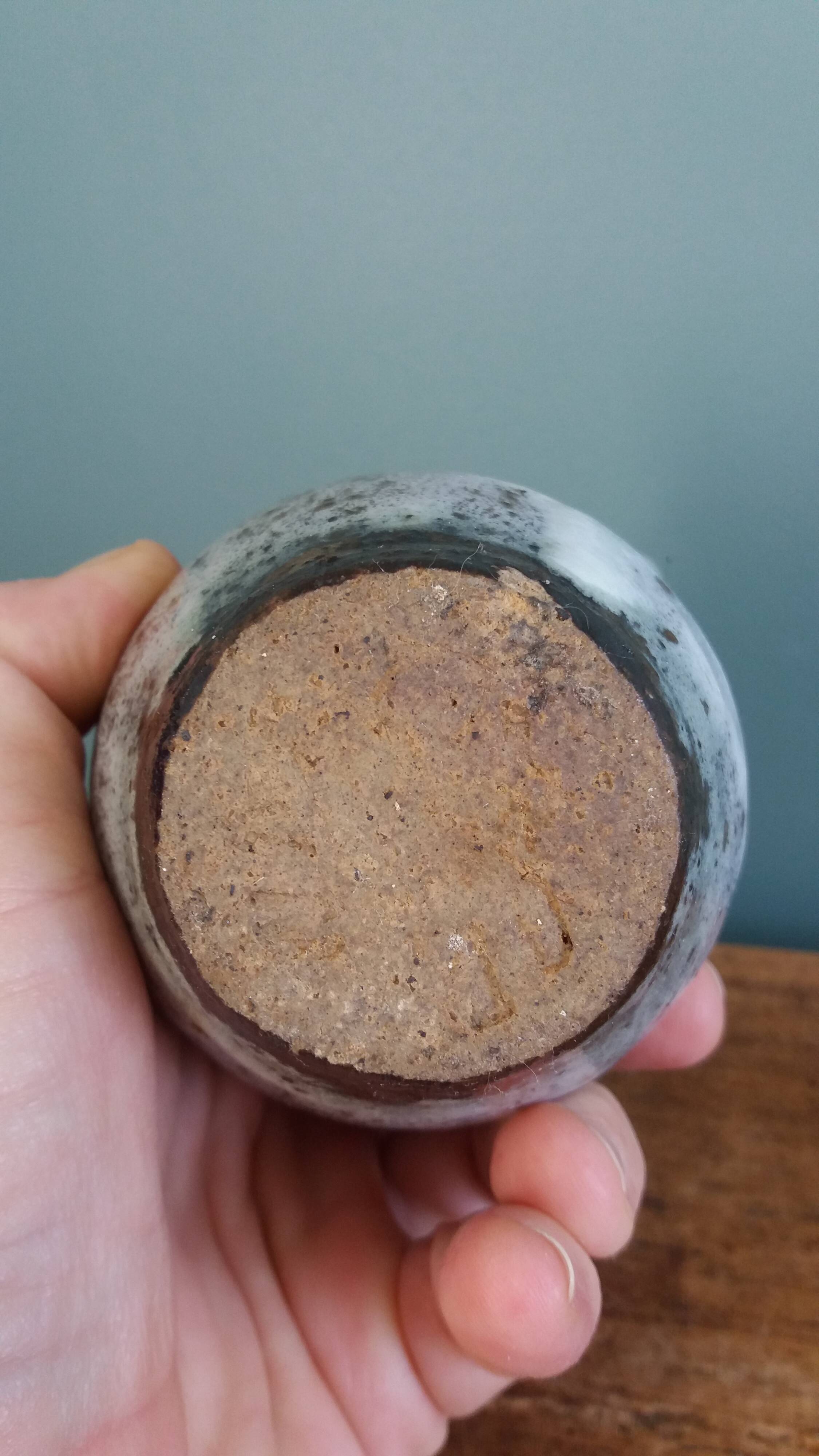 Oil jug in stoneware signed Les poteries de la Vallée Noire