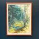 Original Mid Century Swedish Oil on Canva"Forest Brows" by Inga Öfjäll