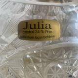 Pair of hand-cut Bohemian crystal ball vases Julia Crystal