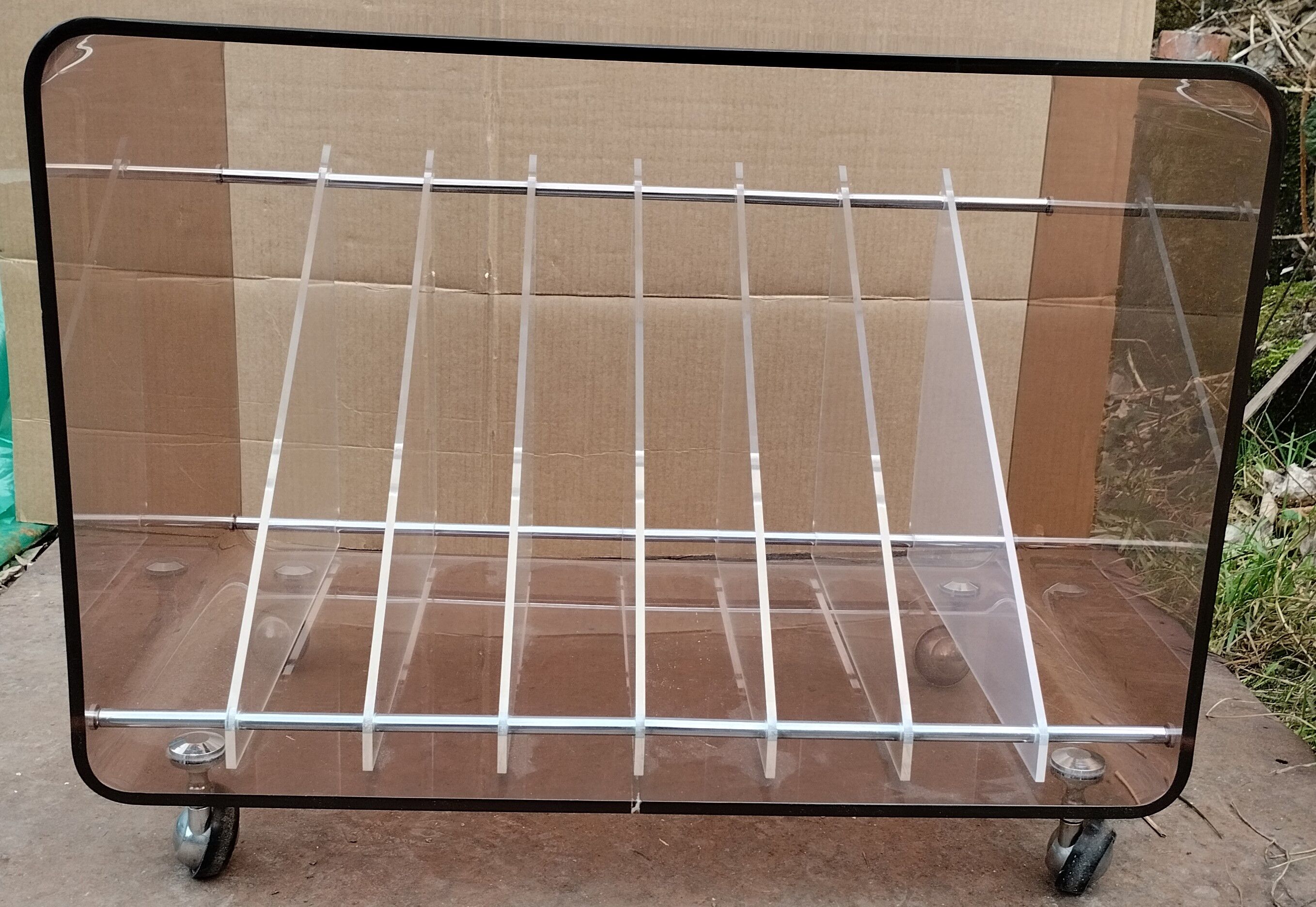 Coffee table with wheels, vinyl range - Designer Michel Dumas