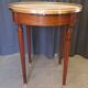 Mahogany and marble bouillotte table