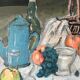 Oil painting on cardboard still life signed vintage