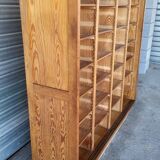 Authentique grand meuble rangement classeur Vintage en bois massif