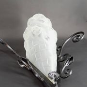 Pair of Wrought Iron Wall Lights by Degué, Art Deco, France, c. 1930