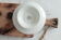 Antique French Art Deco blue & white pedestal cake dish
