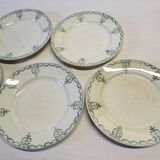 5 assiettes à dessert ancienne de chez Moulins des loups en bon état