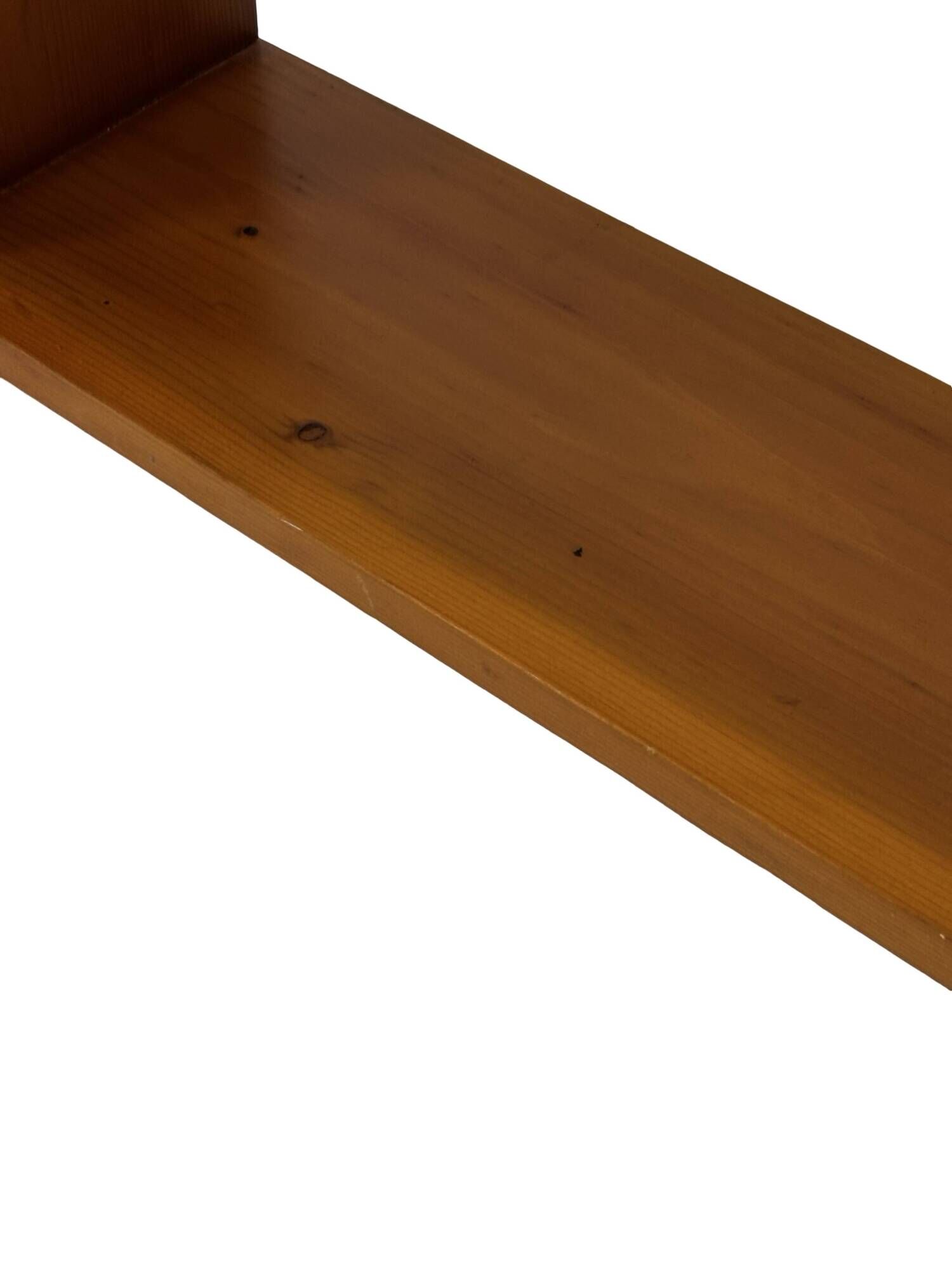 Vintage wooden wall shelve rack in pinewood minimalist design