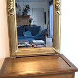 Gold Art Deco Mirror 74 X 55 cm