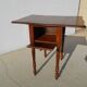 Bedside table with large flap top in burl walnut