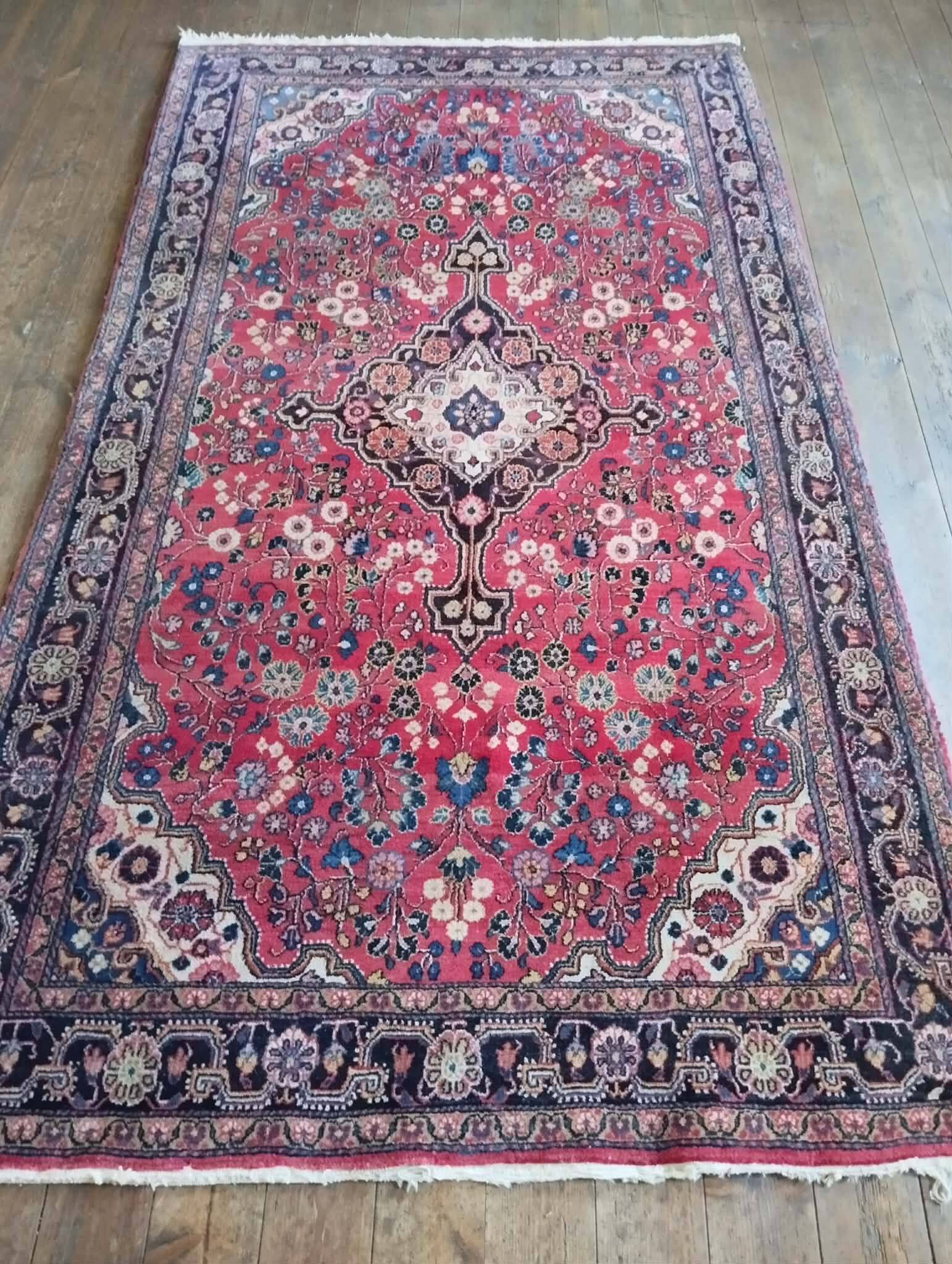Handmade Tabriz Persian rug 222x123cm