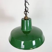 Industrial Green Enamel Factory Pendant Lamp , 1960s