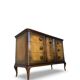 Commode italienne en placage et bois massif de noyer, années 1940-1950