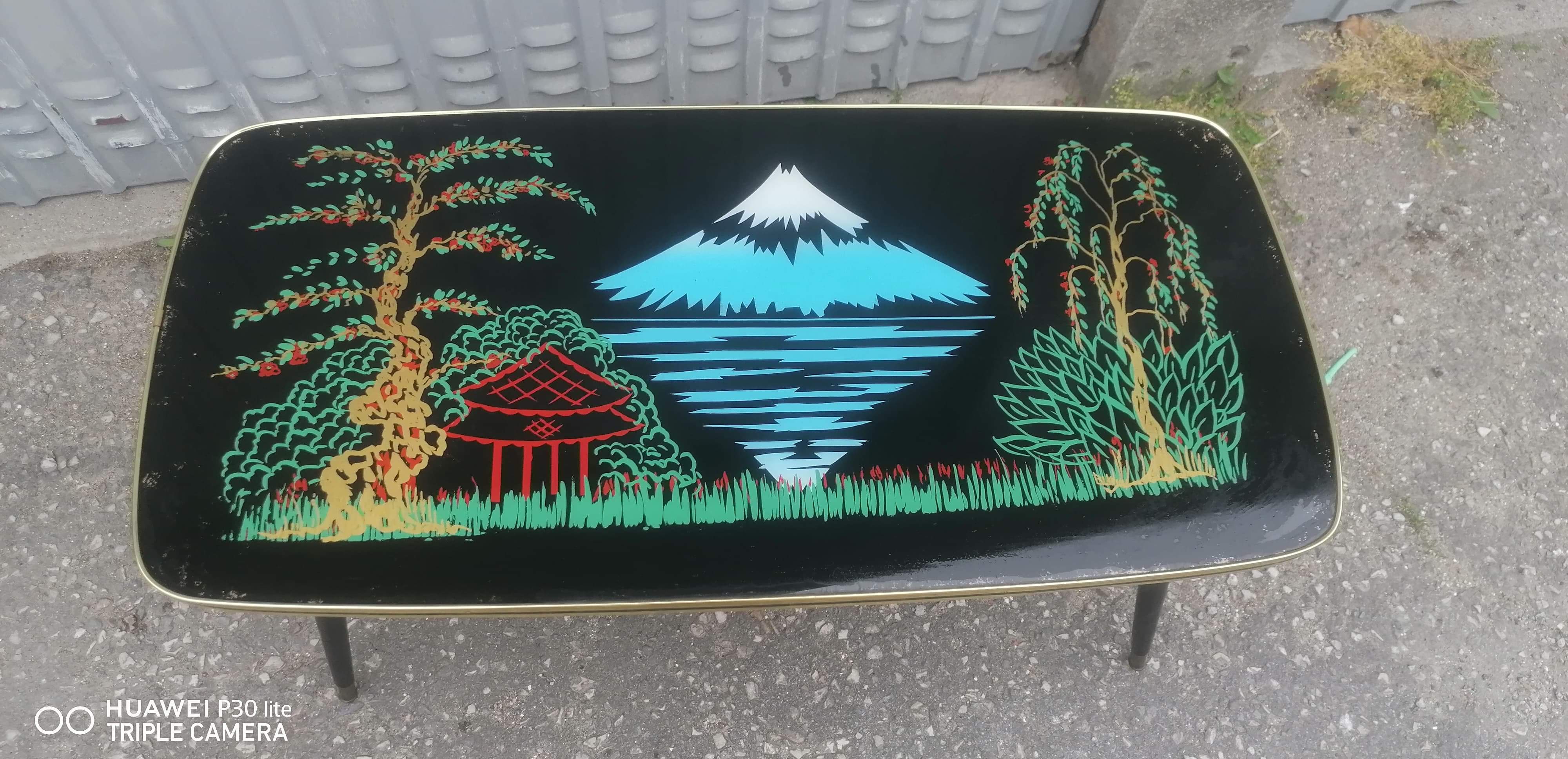 Former black coffee table