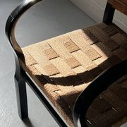 Scandinavian armchair in wood and rope by Axel Larsson, 1950