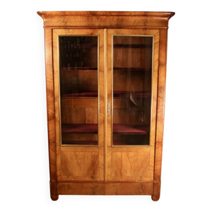 Bibliothèque vitrée - acajou