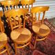 suite of 8 mulched chairs in cherry