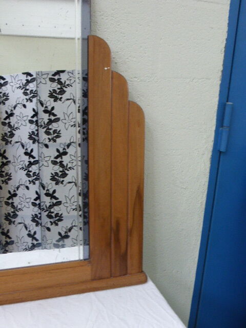 Art deco mirror, and column wooden frame