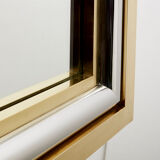 Italian mirror brass chrome by Romeo Rega 1970