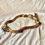 Old wall mirror in golden resin rococo style - made in france