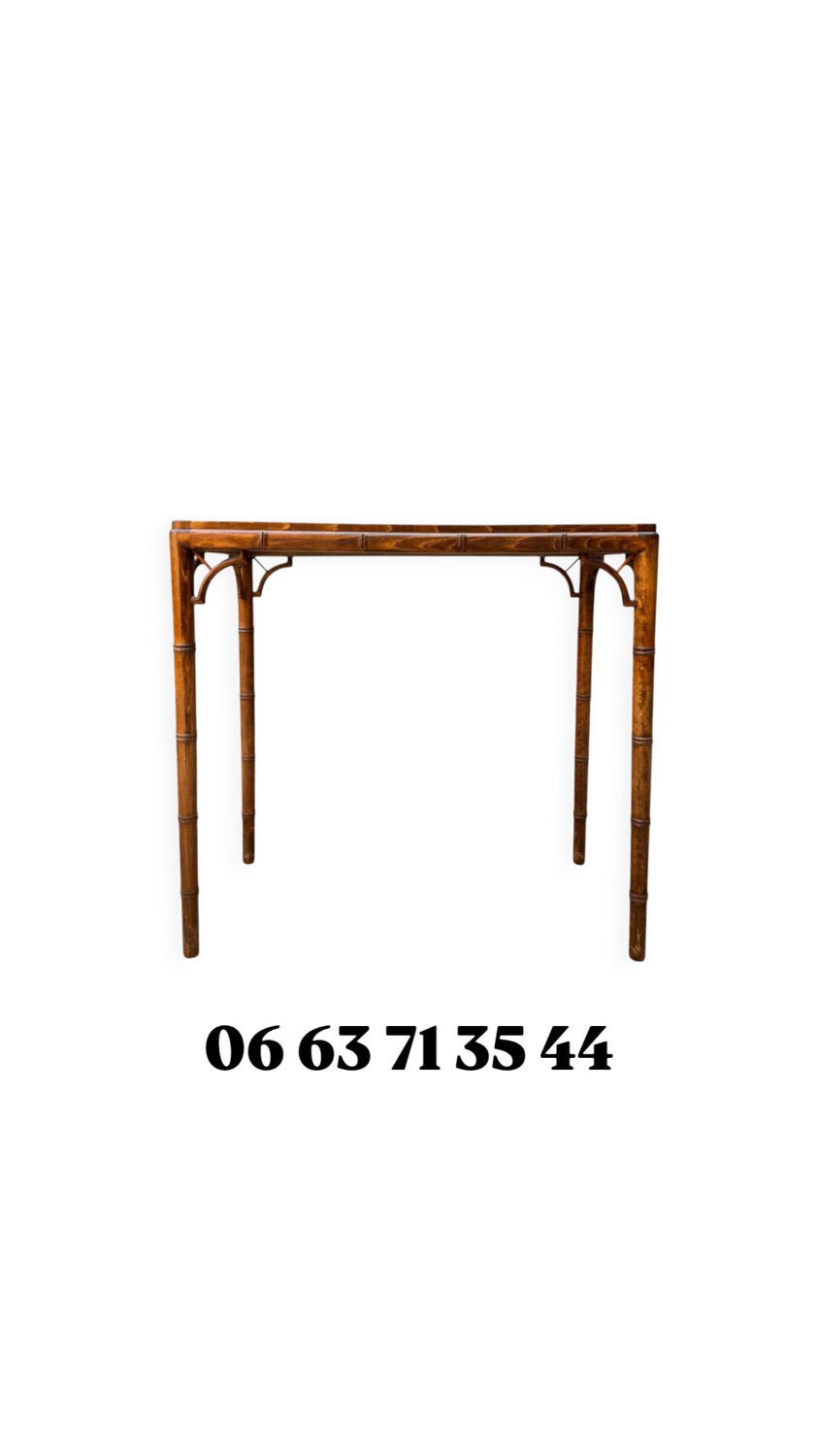 Chippendale-style faux bamboo console
