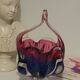 Czech Art glass trinket dish, mid-20th century
