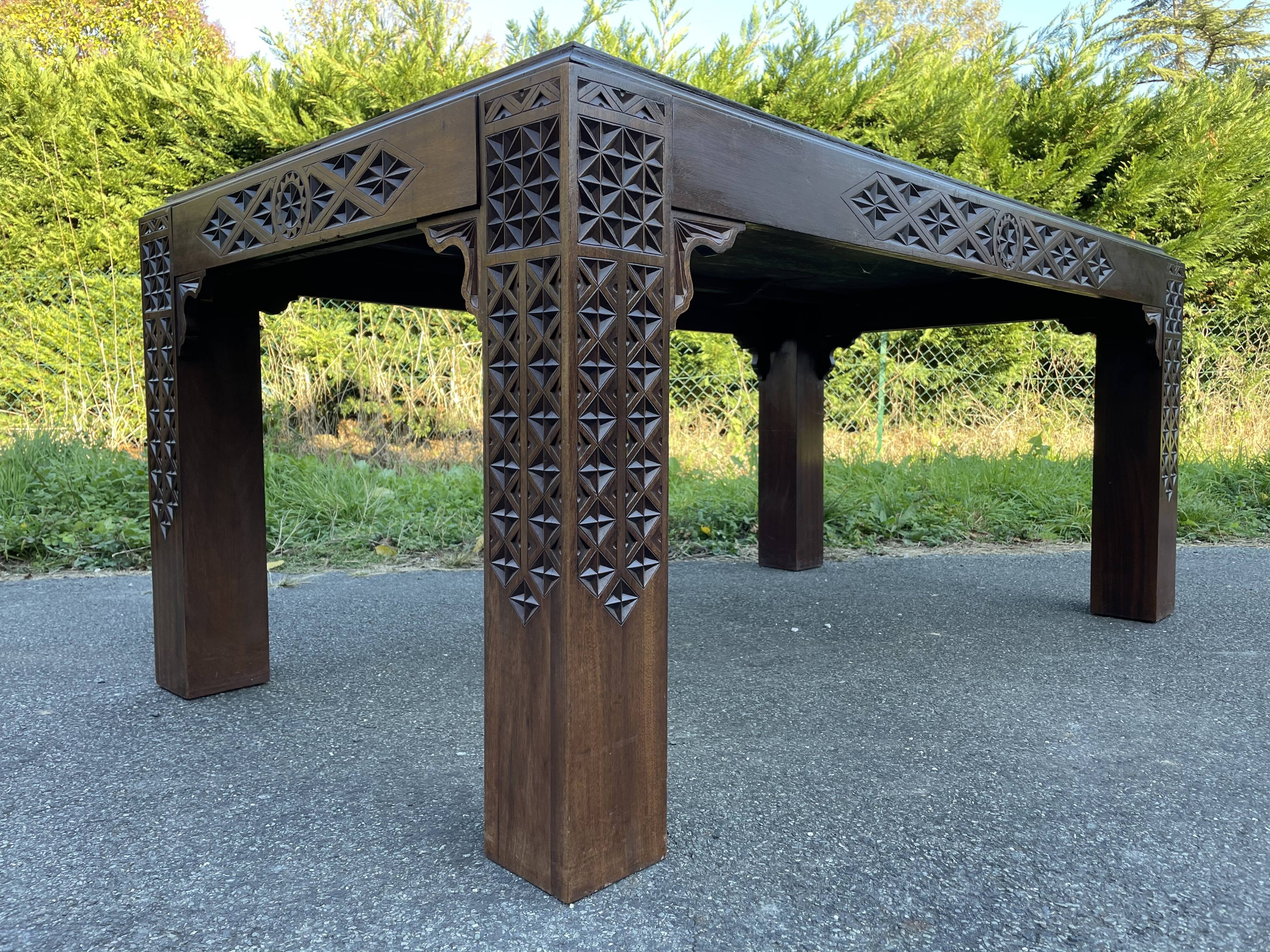 Desk living room table art deco brutalist furniture Morocco