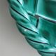 Green braided earthenware cut
