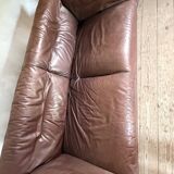 Vintage leather sofa Ligne Roset
