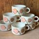 6 tasses à café en grès Salins, 1970