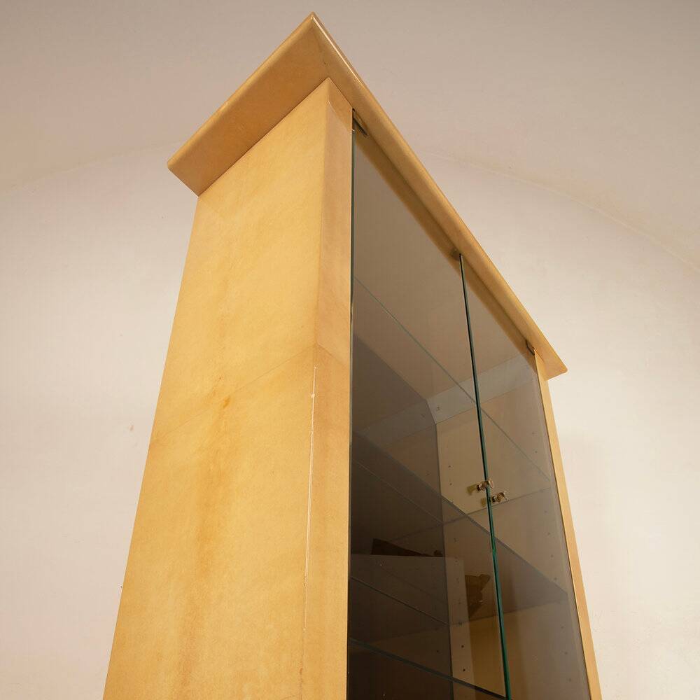 Parchment cabinet by Aldo Tura for Tura Milano