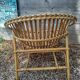 Rattan shell armchair