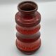 Red vase pagoda ceramic w. germany 266-28/space age vintage, 1970s