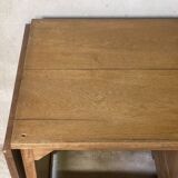 Vintage 1950s children's desk made of solid wood.
