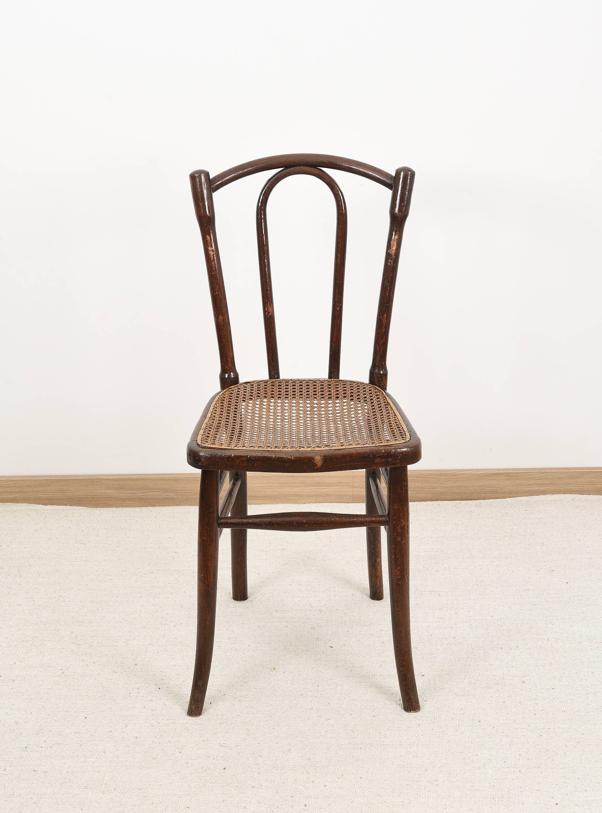 Old cane bistro chair