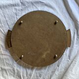 Vintage round mirror tray