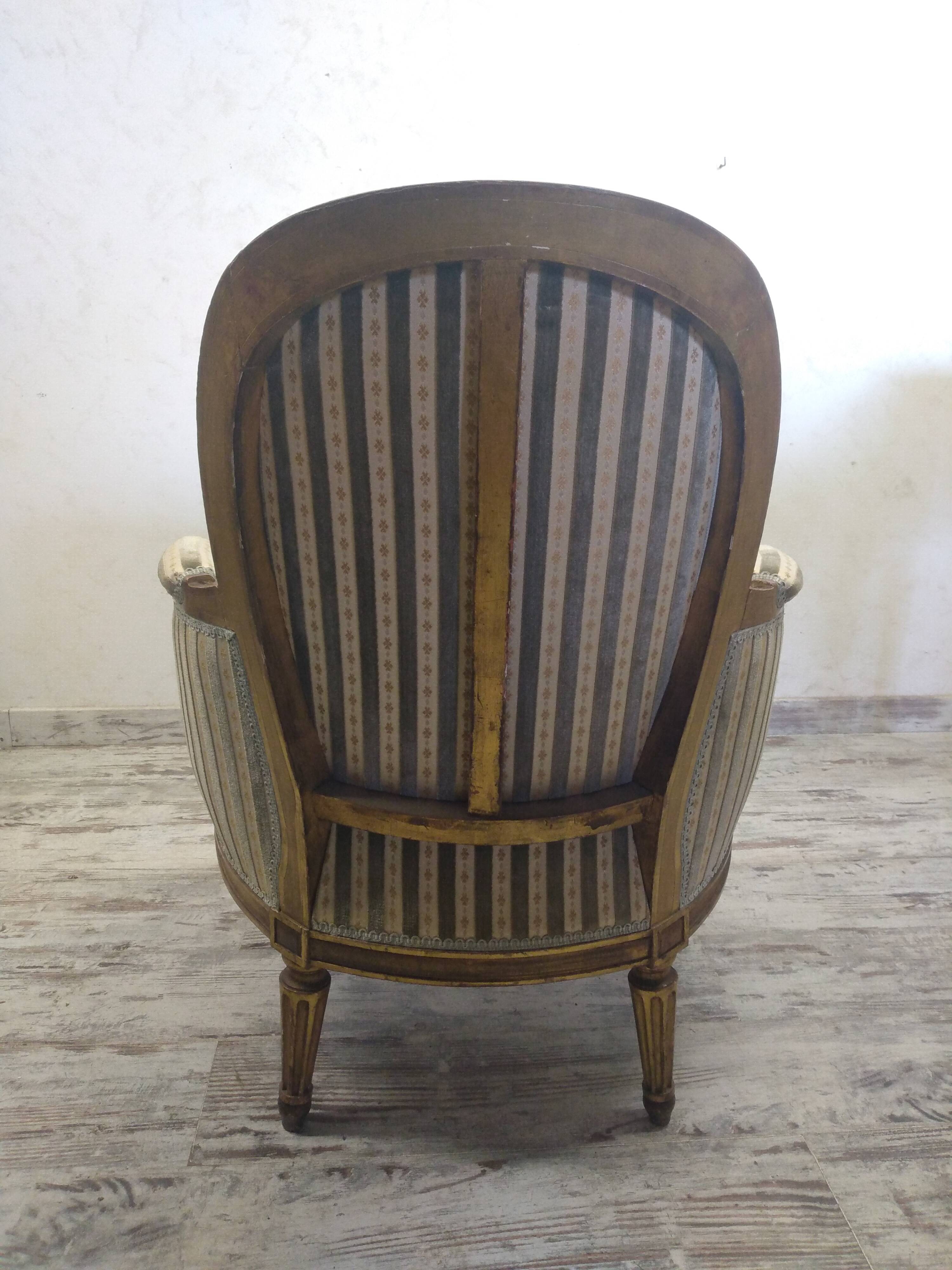 Louis XVI style bergère armchairs