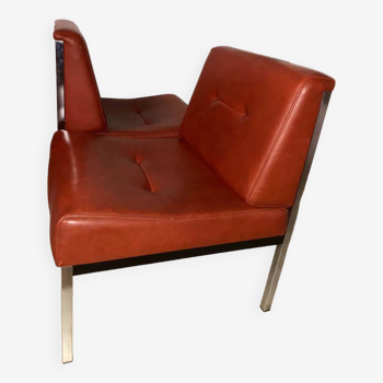 Comfortable “rust” leather easy chair