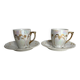 Paire de tasses en porcelaine