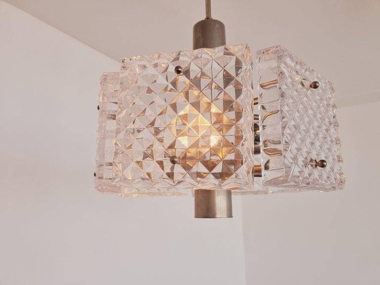 Chandelier du milieu du siècle dans le style de Kalmar, Autriche, années 1960.