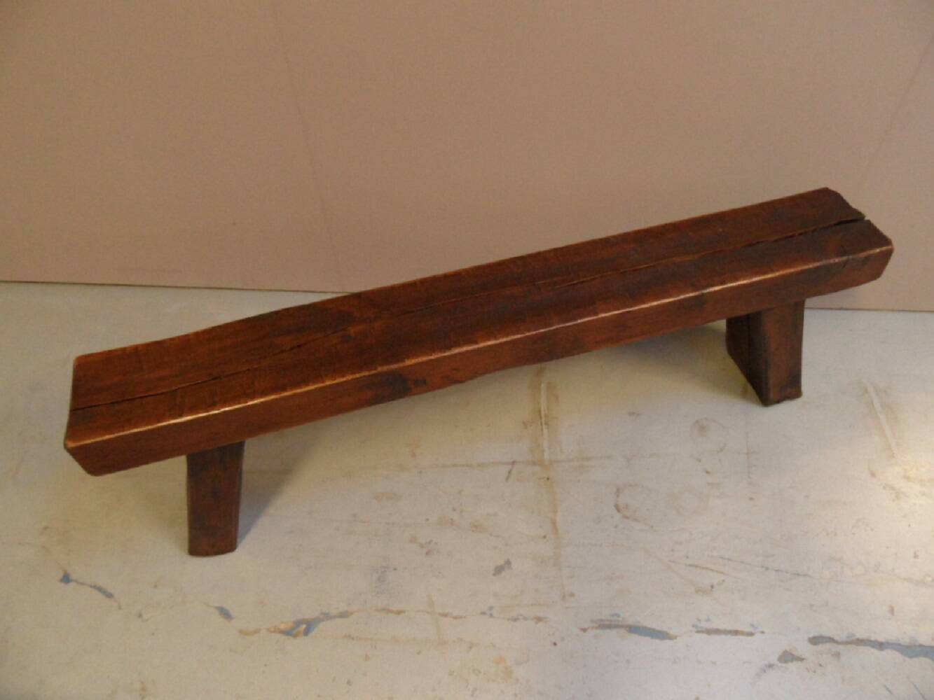 Brutalist oak bench 1960's