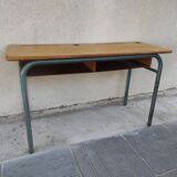 Hitler style 1960 double school desk with locker
