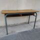 Hitler style 1960 double school desk with locker