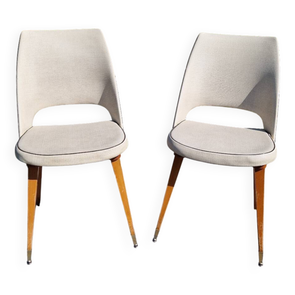 Lot de 2 chaises tonneaux années 60