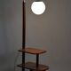 Restored ArtDeco Floor Lamp, J. Halabala, UP Zavody, Walnut, Czechia, 1930s