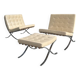 Ensemble 2 fauteuils et ottoman Barcelona-Alivar-80’s